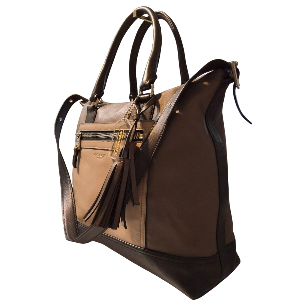 Coach Legacy Rory Colorblock Leather Satchel with Shoulder Strap - Picture 8 of 16